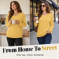 💖2026 Autumn’s Sale 70% OFF✨🍂Women's Hoodless V-neck Sweatshirt With Kangaroo Pocket Longsleeve Oversized Casual Style Shirt