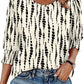 Women Dressy Casual 3/4 Length Sleeve Blouses with Smocked Cuffs