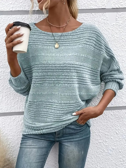 ⏰Early Autumn Limited Price￡13.99🍂 Women's Soft Solid Batwing Sleeve Pullover Long Sleeve Top