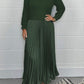 🍂Autumn Promotion 49% OFF🔥Women's solid color Long Sleeve Jumper & Pleated Bottom Dress