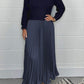 🍂Autumn Promotion 49% OFF🔥Women's solid color Long Sleeve Jumper & Pleated Bottom Dress