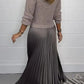 🍂Autumn Promotion 49% OFF🔥Women's solid color Long Sleeve Jumper & Pleated Bottom Dress