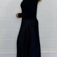 🍂Autumn Promotion 49% OFF🔥Women's solid color Long Sleeve Jumper & Pleated Bottom Dress