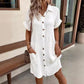💥Limited Sale Only ￡13.99!!✨Short Sleeve Shirt Dress - Soft, Pocketed & Effortlessly Stylish💃