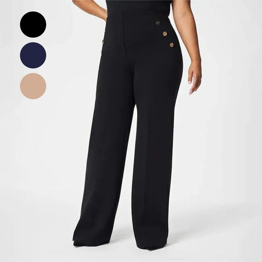 🔥BUY 2 GET 10% OFF🔥Women's Plus Size High Stretch High-Waist Wide-Leg Pants