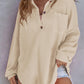 Women’s Loose Solid Color Waffle Knit Shirt