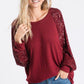 💃Sequin Stitching Women's Round Neck Loose Raglan Sleeve Top(💖Special Promotion)