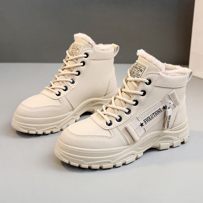 🍂Autumn and winter new styles❄️Women's Waterproof Lace-Up Warm Ankle Boots