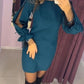 💖Limited Time Holiday Sale 50% off💖Long Sleeve Mesh Dress with Round Neck