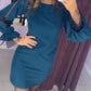 💖Limited Time Holiday Sale 50% off💖Long Sleeve Mesh Dress with Round Neck