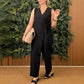 💖Limited Sale 50% OFF💖Women's Solid Colour Casual V-Neck Tied Jumpsuit