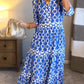 🎉Spring Specials Sale 50% OFF🌸💐Women’s Geometric Print V-Neck Maxi Dress