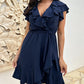 ❤️2025 New Products❤️Women's Elegant Waist Tie V-Neck Ruffle Dress