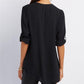 🔥Summer Hot Sale-49% Off🩷V Neck Loose Chiffon 3/4 Sleeve Zipper Blouse