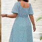 💃Summer Hot Sale-49% OFF💗Plus Size Split Floral Print Boho Maxi Dress