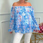 ✨2025 Fashion New 50% OFF💝Printed One-Shoulder Long Sleeve Women's Chiffon Shirt