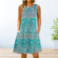 💖LAST DAY SALE 50% OFF💖Summer Printed V-Neck Sleeveless Beach Dress
