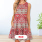 💖LAST DAY SALE 50% OFF💖Summer Printed V-Neck Sleeveless Beach Dress