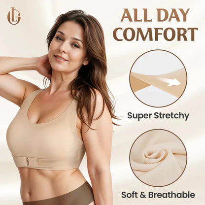🏆 Last Day Special Price £7.99 ! 📦Buy 2 Free Shipping💐AlignLift Posture-Perfect Wireless Bra – Posture Correction (The leopard-print style is sold out)💕
