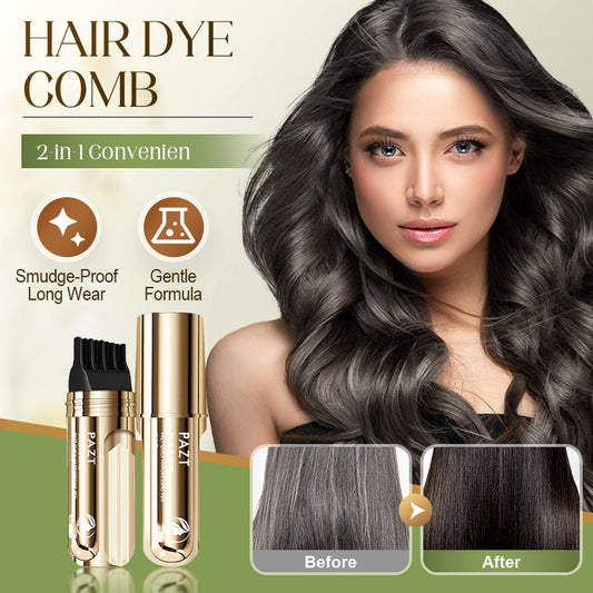 New Updated🖤LAST DAY SALE -BUY 1 GET 1 FREE!!⚡2-IN-1 Water & Sweat-Proof Hair Comb Dye✨ Long-Lasting Color with Zero Mess!