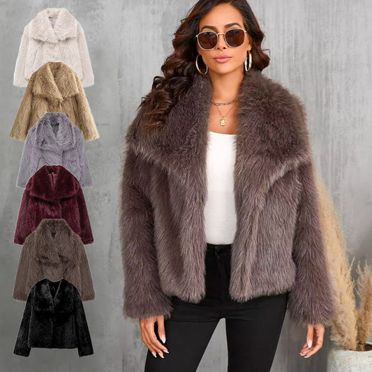 🖤BLACK FRIDAY SALE 50% OFF!!⏳50K+ SOLD! 🎁✨Women's Luxury Fluffy Short Coat