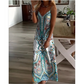 ⏳LAST DAY SALE: ONLY ￡13.99!!🎁Women’s Retro Print V-Neck Sleeveless Maxi Dress
