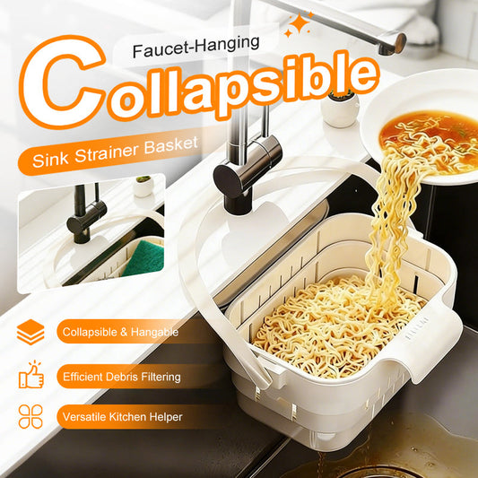📢📢50% OFF !! ⏰Collapsible Faucet-Hanging Sink Strainer Basket