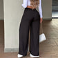 ⏳Last Day Sale Only ￡15.99!!👖 💥 Women's High-Waisted Straight Leg Trousers – Front seam & elastic back – Versatile, comfortable & perfect for office or casual wear ✨🌸