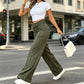 ⏳Last Day Sale Only ￡15.99!!👖 💥 Women's High-Waisted Straight Leg Trousers – Front seam & elastic back – Versatile, comfortable & perfect for office or casual wear ✨🌸