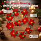 🎁🎄Christmas Sale 50% OFF!😍 Poinsettia Flower String Lights – Add a Warm Holiday Glow ✨
