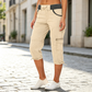 👖50% OFF NOW ! ✨Women's High-Waist Cargo Capri Pants with Pockets