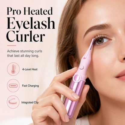 🔥💐Last Day Special Price £6.99‼️ ✨Rechargeable Heated Eyelash Curler | Get Long-Lasting Perfect Lash Curls Anytime🔋