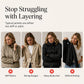 🌸⌛ LAST DAY SPECIAL PRICE – 50% OFF!! 🍂🔥 Women’s Elegant Denim Spliced Ribbed Knit Coat