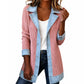 🌸⌛ LAST DAY SPECIAL PRICE – 50% OFF!! 🍂🔥 Women’s Elegant Denim Spliced Ribbed Knit Coat