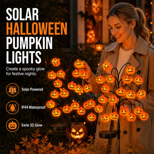 🎃 Final Hours Flash Sale! ⚡🦇 50% OFF! 👻 Waterproof Halloween Pumpkin Solar Branch Lights