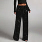 🛍️🔥Last Day Special Price £23.99!!👖Women's Elastic Waist Straight-Leg Pants