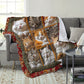 ⏳ LAST DAY SALE: £11.99!! 🐱💤 Cozy 9‑Panel Sleeping Cats Blanket – Ultra‑Soft Flannel, Reversible Design, Perfect for Sofa, Bed & Travel 🌙✨