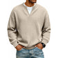 ⏳ LAST DAY 50% OFF! 🔥 Timeless Comfort | Men's Textured Waffle Layered-Look Long-Sleeve Tee