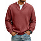 ⏳ LAST DAY 50% OFF! 🔥 Timeless Comfort | Men's Textured Waffle Layered-Look Long-Sleeve Tee
