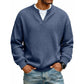 ⏳ LAST DAY 50% OFF! 🔥 Timeless Comfort | Men's Textured Waffle Layered-Look Long-Sleeve Tee