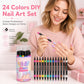 📢📢48% OFF !!⏰️ 24 Colors Dual Ended Nail Art Pens Set