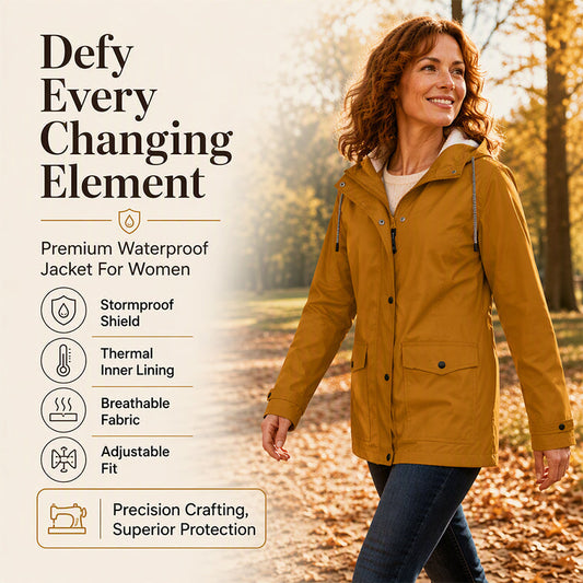 🔥 This Week’s Special – 50% OFF!! 🧥💦 Women's Plush-Lined Windproof Hooded Jacket – Unleash Style and Durability in Any Storm!
