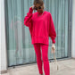 ⏳ LAST DAY SALE – 50% OFF! 🔥 Women's Long Sleeve Printed Sweatshirt and Leggings 2-Piece Set ✨