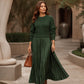 💖2026 Autumn’s Hot Sale 70% OFF✨Effortless Elegance | Women's Pleated Round-Neck Maxi Dress 🌟