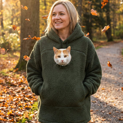🔥 LAST DAY SALE – 50% OFF! 🐈 Multi-Functional Portable Pet Pouch Hoodie