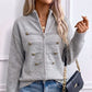 ⏳LAST DAY SALE ONLY￡23.99!🔥✨ Effortless Elegance | Women's Casual Double Zipper Sweater Jacket