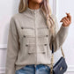 ⏳LAST DAY SALE ONLY￡23.99!🔥✨ Effortless Elegance | Women's Casual Double Zipper Sweater Jacket