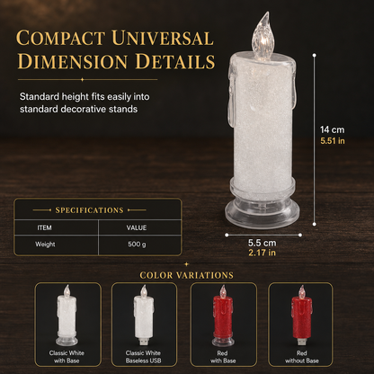 🔥 50% OFF! 🎁 Buy 1 Get 1 Free!! 🕯️ Glowing LED Electronic Candle Night Light – Flameless, Cosy & Safe ✨