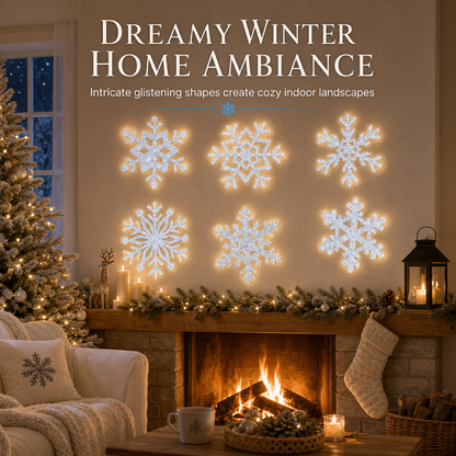 🎄 HOLIDAY SALE – 50% OFF💥 Only £5.99! ❄ Glowing Snowflake Night Light Wall Stickers 💡