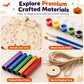 🔥 50% OFF! 🎁 Buy 1 Get 1 Free!! 🎃 Halloween Wooden Pumpkin DIY Craft Kit – Creative Halloween Fun for All Ages ✨